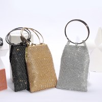 新しいラインストーンバッグダイヤモンドドレス宴会インフルエンサースパークリング反射ブレスレットポータブルパーティーバッグ