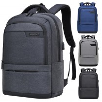 新品 メンズ バックパックシンプルビジネス15.6インチノートバックパックコンピュータバッグ大学生スクールバッグ