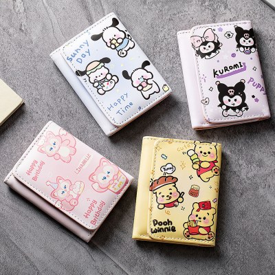 漫画小さな財布かわいい大容量財布三つ折りネットセレブショートウォレット