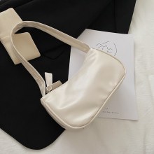 フレンチニッチバッグ女性の紫脇の下バッグ 2020 新インインターネットセレブレトロバゲットバッグショルダーハンドバッグ