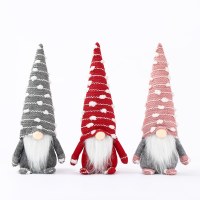 新しいクリスマス装飾用品顔のない人形人形ヨーロッパとアメリカンスタイルの老人ウールスノーフレークウィンドウ装飾