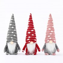 新しいクリスマス装飾用品顔のない人形人形ヨーロッパとアメリカンスタイルの老人ウールスノーフレークウィンドウ装飾