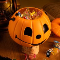 ハロウィーンランタンカボチャランタンバスケットチルドレンズハンドロータスキャンディボックス、キャンディープロップおもちゃ飾りカボチャバレルバッグ
