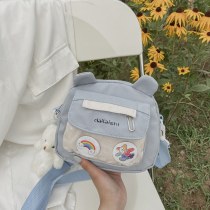 女性のためのバッグ新しいスタイル和風かわいいソフト女子学生 ショルダーバッグ 無地シンプルな甘いガーリーフォレストスタイルクロスボディバッグ