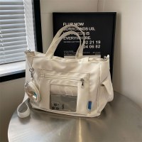 痛みバッグ 2024 新しい大容量透明バッグ女性の夏のハイエンドキャンバスバッグクロスボディポータブル通勤トートバッグ