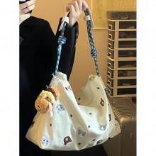 女性用トートバッグ 2024 新しい多用途キャンバスバッグカジュアル通勤多用途ショルダークロスボディバッグ