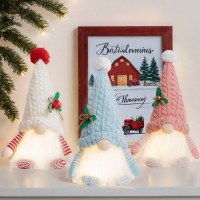 新しいハイエンドのクリスマス装飾ライトニット帽子発光人形ルドルフ人形クリエイティブ装飾品ギフト