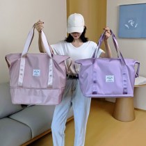 拡張可能なトラベルバッグ女性の短距離ポータブル超大容量フィットネスバッグ折りたたみマタニティ収納荷物バッグ