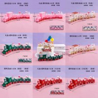 クリスマスケーキデコレーションオーナメント挿入小さな列車プラスチッククリスマス誕生日ギフト装飾ベーキング子供のおもちゃ