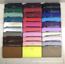 クロスパターンの女性の KS 財布ロングジッパー無地多機能携帯電話バッグコイン小銭入れクラッチ