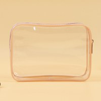 スポットローズゴールド透明化粧品バッグ大容量旅行用透明トイレタリーバッグポータブルスキンケア製品収納袋