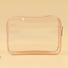スポットローズゴールド透明化粧品バッグ大容量旅行用透明トイレタリーバッグポータブルスキンケア製品収納袋