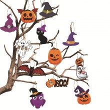 ハロウィンパーティーペンダント装飾ゴーストフェスティバルカボチャコウモリゴースト装飾麻ひもペンダントハロウィン小さな飾り