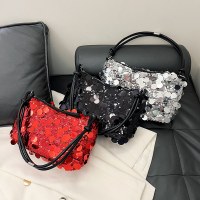 2024 新しいパーソナライズされたトレンディなスパンコールバッグカジュアルで多用途なショルダーバッグハンドバッグ