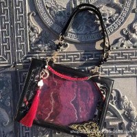 オリジナル中国風の痛みバッグフェイロンザイティアン古代スタイルの新しい中国風のトートバッグポータブルワンショルダークロスボディ痛みバッグ区美