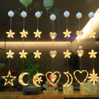 クリスマス吸盤ライト塗装 LED ライト装飾店の窓の背景吊り下げ装飾ヘラジカの木老人新年雪の結晶