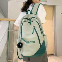 スクールバッグ女性イントレンディ大容量大学生高校生バックパックファッショントレンドシンプルな男性旅行バックパック