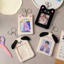 韓国の少女漫画ぬいぐるみカードホルダーかわいい猫ライスカードホルダースター追いかけ少女アイドル小さなカードホルダー