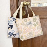 小花柄キャンバスバッグ 化粧品バッグ レディース ショルダーバッグ カジュアル ハンドバッグバッグ 文学風プリントバッグ