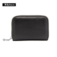 アマゾンオルガン第一層牛革IDカードホルダーRFID盗難防止スワイプマルチカードスロット大容量ジッパー純正ピックアップバッグ