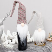 クリスマスデコレーション 顔のない人形 赤ワインボトルカバー サンタクロース ワインバッグ レストラン ホリデー ドレスアップ