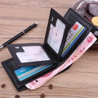 メンズショート運転免許証財布PU運転免許証財布運転免許証レザーバッグジッパーコインカードホルダー