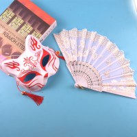 フォックスマスクメスの半顔の古代スタイルの猫フェイスマスク日本の手塗りアニメーション2次元メイクアップダンスミーティング