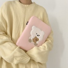 韓国のかわいいクマ Mac Apple ラップトップバッグ女子学生バッグ 11 インチ 13 インチライナーバッグ保護カバー