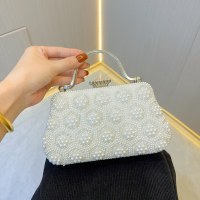 新しいレトロパールバッグディナーバッグ小さなクラッチハンドバッグ女性のチャイナバッグ結婚式多用途クロスボディバッグ