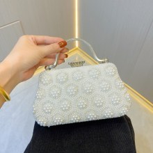 新しいレトロパールバッグディナーバッグ小さなクラッチハンドバッグ女性のチャイナバッグ結婚式多用途クロスボディバッグ