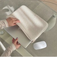 ホワイトブラックラップトップバッグiPadタブレットインナーバッグ
