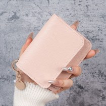 2024 新カードホルダーショートかわいい小さな小銭入れシンプルな軽量高級レザードキュメント収納袋薄型