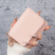 2024 新カードホルダーショートかわいい小さな小銭入れシンプルな軽量高級レザードキュメント収納袋薄型