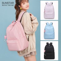 新しい中学生通学女性韓国語版キャンパス無地バックパックファッション中学生大容量バックパック女性