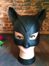ハロウィーンパーティードレッシングブラックハーフフェイスセクシーな猫の女性のフードキャットウーマンビューティーヌードルスキン、コウモリ