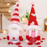 バレンタインデー用品 ニット帽 フェイスレス人形 カップル人形 ドワーフ人形 人形 母の日 窓飾り