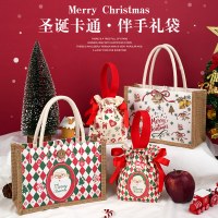 2024 ホットクリスマスギフトバッグスポットアップルバッグクリスマスイブ包装サンタギフトバッグ