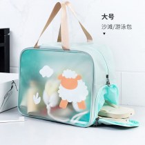 乾湿分離トイレタリーバッグ、ポータブル化粧品バッグ、水泳ビーチバッグ、大容量旅行フィットネス収納バッグ
