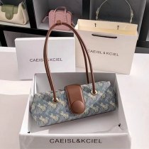 レディース バッグ ニッチ馬車バゲット脇用バッグ女性の多目的ショルダー ハンドバッグ