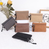 キャンバス製の小さな財布、小銭入れ、ポータブル小さなバッグ、ストラップ、バックル、レディース財布、コインキーカードバッグ、収納袋