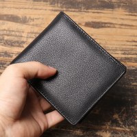 新しいメンズクレイジーホースレザーショートウォレット本革マルチスロットカードホルダー女性のRFID財布小銭入れ