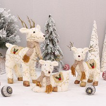 クリスマス新製品装飾パーティー用品ぬいぐるみプリント生地ヘラジカ小さなギフト装飾品