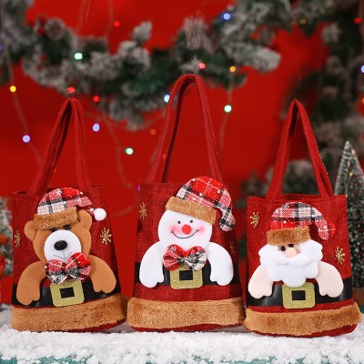 クリスマス装飾キャンディーバッグアップルバッグギフトバッグ老人雪だるまヘラジカサンタバッグショッピングモールスーパーマーケット学校