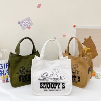 キャンバス新和風スヌーピーかわいいハンドバッグシンプルな多用途ハンドバッグ多機能ランチバッグミイラバッグ