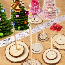 ツイストスティック クリスマスツリーアクセサリー 丸太 ユニバーサルベース 直径約10cm、高さ約14cmのクリスマスツリーに使用可能