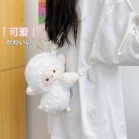 とてもキュートで柔らかくてかわいい子羊のバックパック、かわいいぬいぐるみバッグ、人形、両用クロスボディバックパック