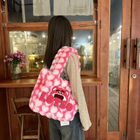ぬいぐるみイチゴクマキティショルダーハンドバッグトレンディなバッグ女性ハローキティ脇の下バッグ