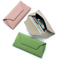 新しい本革超薄型ニッチデザイン財布、第一層牛革、シンプルでクリエイティブ、多用途の携帯電話用長財布