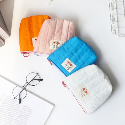 冬 かわいい 小さなウサギの純粋な綿の小さな財布韓国語版学生小さな新鮮な口紅収納袋無地インシンプル