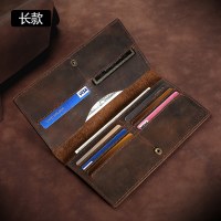牛革 メンズ 長・中・短財布 オイル含浸革 マルチカードスロット 本革 美品 マネークリップ